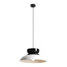 NOWOŚĆ LAMPA WISZĄCA ALDO DARK WHITE GLOSS + BLACK GLOSS (47+ 23+ wood) Aldex