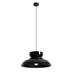 NOWOŚĆ LAMPA WISZĄCA ALDO DARK BLACK GLOSS (47+ 23+ wood) Aldex