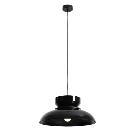 NOWOŚĆ LAMPA WISZĄCA ALDO DARK BLACK GLOSS (47+ 23+ wood) Aldex