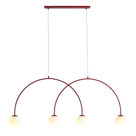 NOWOŚĆ LAMPA WISZĄCA UNA 4 RED WINE L Aldex