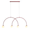 NOWOŚĆ LAMPA WISZĄCA UNA 4 RED WINE L Aldex