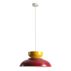 NOWOŚĆ LAMPA WISZĄCA ALDO LIGHT RED WINE + MUSTARD (47+ 23+ wood) Aldex