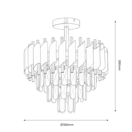 NOWOŚĆ ML2562 Lampa sufitowa Cristal 5xE14 Milagro