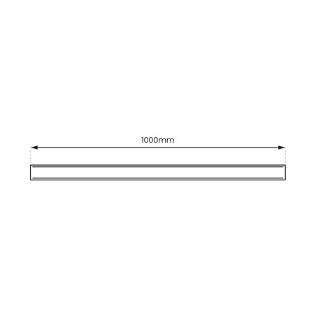 NOWOŚĆ ML2845 Przesłona Prosta Magnetic Track 20mm L100cm Czarny Milagro