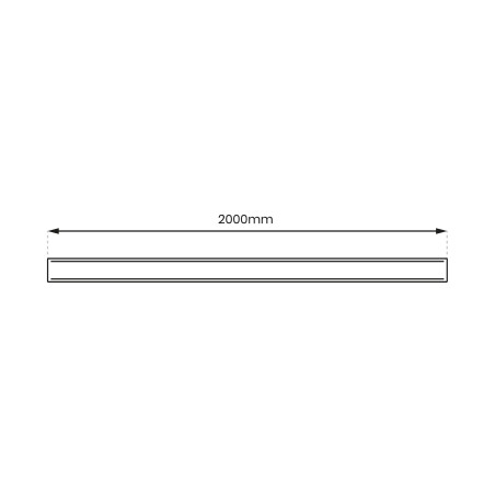 NOWOŚĆ ML2846 Przesłona Prosta Magnetic Track 20mm L200cm Czarny Milagro