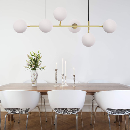 NOWOŚĆ Lampa wisząca Alisa złota 6xE14 Light Prestige