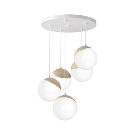 NOWOŚĆ MLP5426 Lampa wisząca SFERA WOOD 5xE14 Milagro