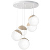 NOWOŚĆ MLP5426 Lampa wisząca SFERA WOOD 5xE14 Milagro