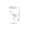 NOWOŚĆ MLP5426 Lampa wisząca SFERA WOOD 5xE14 Milagro