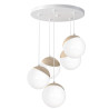 NOWOŚĆ MLP5426 Lampa wisząca SFERA WOOD 5xE14 Milagro
