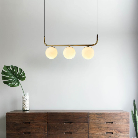 NOWOŚĆ Lampa wisząca Alisa złota 3xE14 Light Prestige