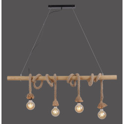 NOWOŚĆ 15483-18 ROPE LAMPA WISZĄCA BRĄZOWY ZUMA LINE