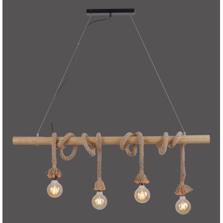 NOWOŚĆ 15483-18 ROPE LAMPA WISZĄCA BRĄZOWY ZUMA LINE