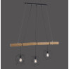 NOWOŚĆ 15503-18 EDGAR LAMPA WISZĄCA CZARNY/DREWNO ZUMA LINE