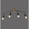 NOWOŚĆ 15674-78 JARO LAMPA SUFITOWA CZARNY/DREWNO ZUMA LINE