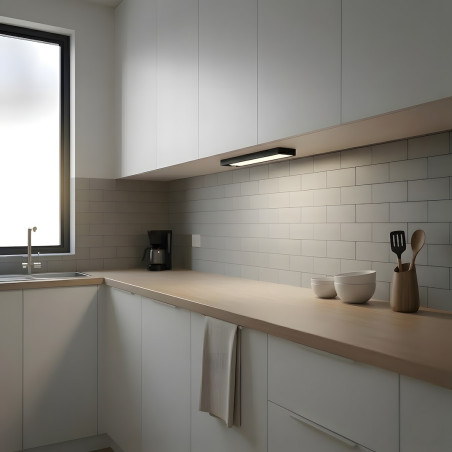 NOWOŚĆ EKB2578 Lampka Podszafkowa Viro 3CCT 20cm Czarny Dwupak Milagro