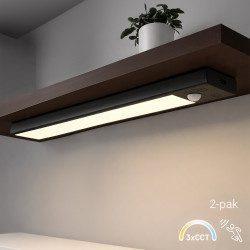NOWOŚĆ EKB2579 Lampka Podszafkowa Viro 3CCT 30cm Czarny Dwupak Milagro