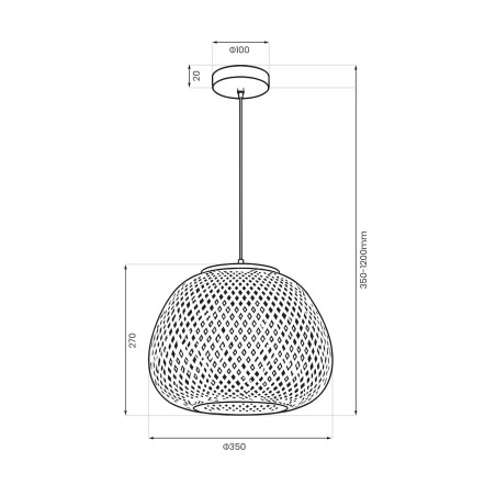 NOWOŚĆ ML2585 Lampa wisząca Petra 1xE27 Milagro
