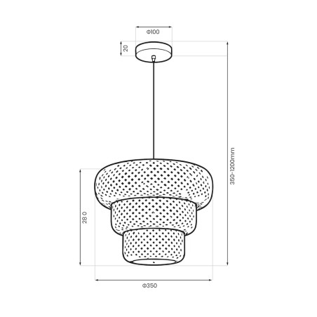 NOWOŚĆ ML2586 Lampa wisząca Tulum 1xE27 Milagro