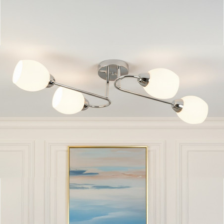 NOWOŚĆ ML2756 Lampa sufitowa KING CHROME 4xE27 Milagro