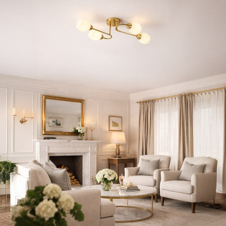 NOWOŚĆ ML2757 Lampa sufitowa KING GOLD 4xE27 Milagro
