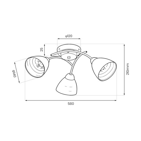NOWOŚĆ ML2758 Lampa sufitowa CLARA 3xE27 Milagro