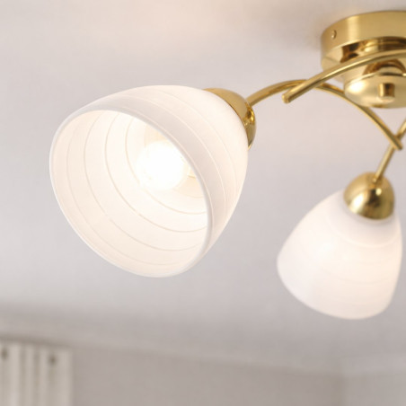 NOWOŚĆ ML2760 Lampa sufitowa CLARA GOLD 3xE27 Milagro