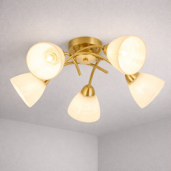 NOWOŚĆ ML2761 Lampa sufitowa CLARA GOLD 5xE27 Milagro