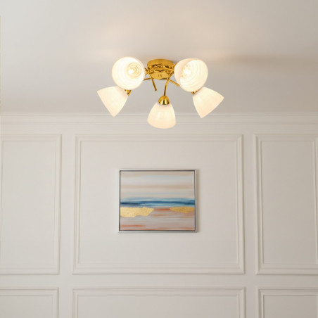 NOWOŚĆ ML2761 Lampa sufitowa CLARA GOLD 5xE27 Milagro