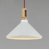 Lampa wisząca NORDIC WOODY biało-drewniana 35 cm ST-5097B Step into Design