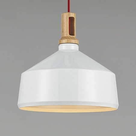 Lampa wisząca NORDIC WOODY biało drewniana 35 cm ST-5097A Step into Design