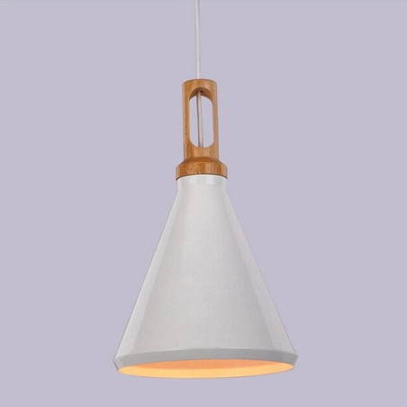Lampa wisząca NORDIC WOODY biało drewniana 25 cm ST-5097c Step into Design