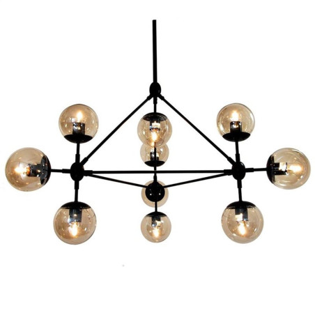 Lampa wisząca ASTRIFERO-10 bursztynowo czarna 90 cm ST-9047-10 amber Step into Design
