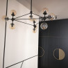 Lampa wisząca ASTRIFERO-10 bursztynowo czarna 90 cm ST-9047-10 amber Step into Design
