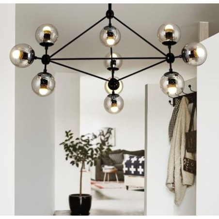 Lampa wisząca ASTRIFERO-10 bursztynowo czarna 90 cm ST-9047-10 amber Step into Design