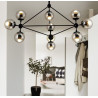 Lampa wisząca ASTRIFERO-10 bursztynowo czarna 90 cm ST-9047-10 amber Step into Design