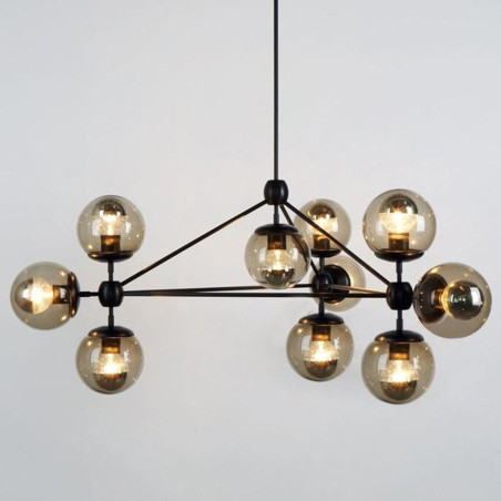 Lampa wisząca ASTRIFERO-10 bursztynowo czarna 90 cm ST-9047-10 amber Step into Design