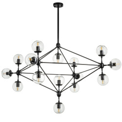 Lampa wisząca ASTRIFERO-15 bursztynowo czarna 110 cm ST-9047-15 Step into Design