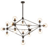 Lampa wisząca ASTRIFERO-15 bursztynowo czarna 110 cm ST-9047-15 Step into Design