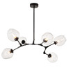 Lampa wisząca MODERN ORCHID-6 bursztynowo czarna 130 cm ST-1232-6 Step into Design