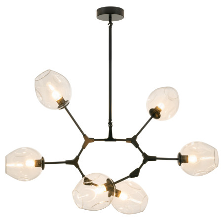 Lampa wisząca MODERN ORCHID-6 bursztynowo czarna 130 cm ST-1232-6 Step into Design