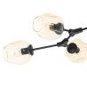 Lampa wisząca MODERN ORCHID-6 bursztynowo czarna 130 cm ST-1232-6 Step into Design