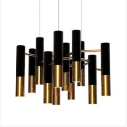 Lampa wisząca GOLDEN PIPE-13 czarno złota 60 cm ST-5719-13 Step into Design