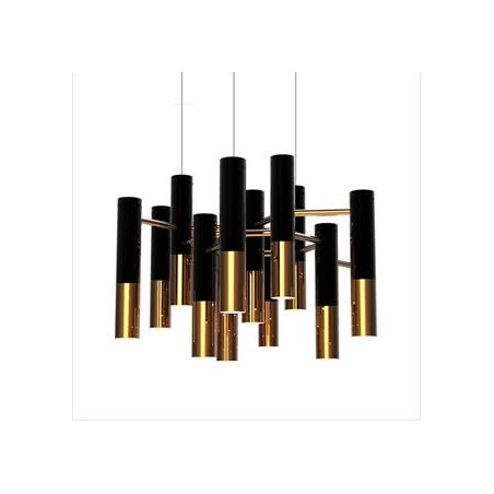 Lampa wisząca GOLDEN PIPE-13 czarno złota 60 cm ST-5719-13 Step into Design