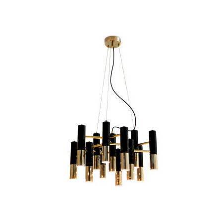 Lampa wisząca GOLDEN PIPE-13 czarno złota 60 cm ST-5719-13 Step into Design