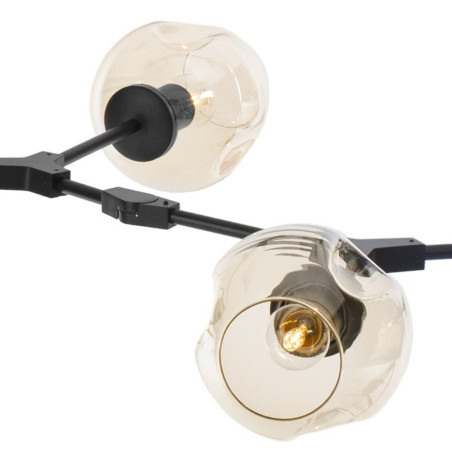 Lampa wisząca MODERN ORCHID-9 bursztynowo czarna 150 cm ST-1232-9 Step into Design