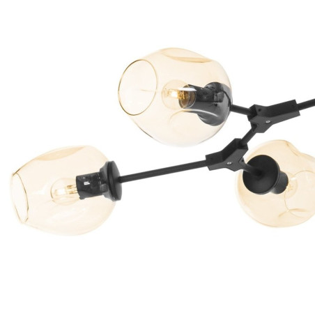 Lampa wisząca MODERN ORCHID-9 bursztynowo czarna 150 cm ST-1232-9 Step into Design