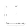 Lampa wisząca ASTRONOMY-3 czarna 175 cm ST-5335B-3 BLACK Step into Design