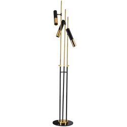 Lampa stojąca GOLDEN PIPE-3 czarno złota 180 cm ST-5718-3 Step into Design