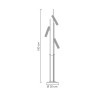 Lampa stojąca GOLDEN PIPE-3 czarno złota 180 cm ST-5718-3 Step into Design